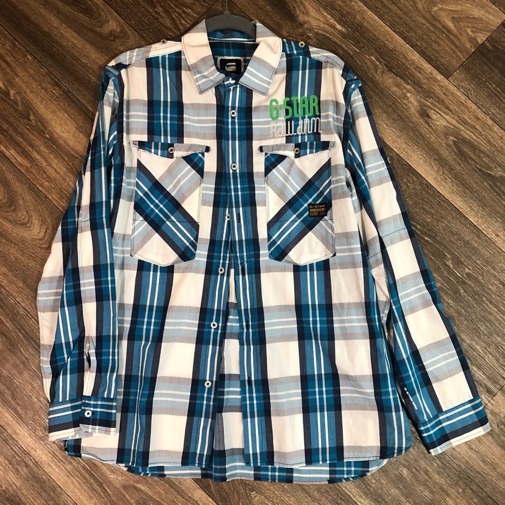 G Star raw Mens Button up Long sleeve lightweight XXL